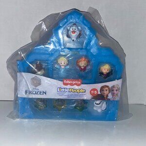 Fisher-Price Little People Disney Frozen Carry Along Castle Case w/ 9 Figures